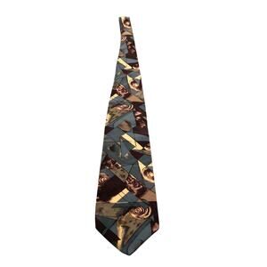 Cellini Collection 100% Silk print Tie Artsy Mod Abstract